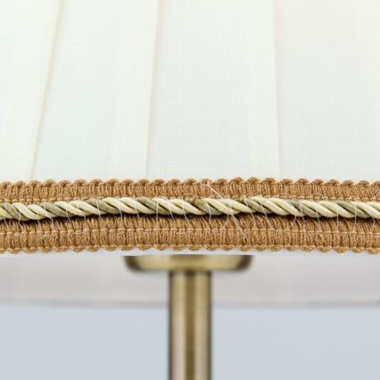 Pöytävalaisin TONIA 1xE27/60W/230V halkaisija 25 cm valkoinen/pronssi
