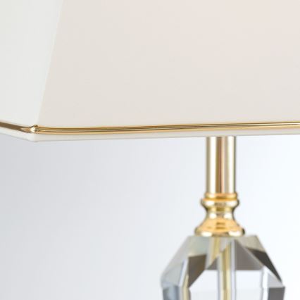 Kristallipöytävalaisin VERONIQUE 1xE27/60W/230V kerma/läpinäkyvä