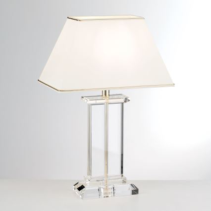 Kristallipöytävalaisin VERONIQUE 1xE27/60W/230V kerma/kulta
