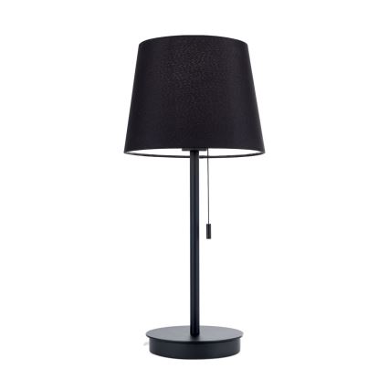 Pöytävalaisin USB-portilla LUDWIG 1xE27/40W/230V 50 cm musta
