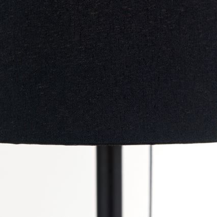 Pöytävalaisin USB-portilla LUDWIG 1xE27/40W/230V 50 cm musta