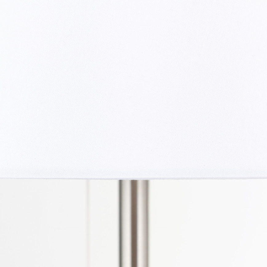 Pöytävalaisin USB-portilla LUDWIG 1xE27/40W/230V 50 cm valkoinen/mattakromi
