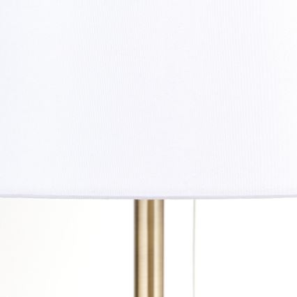 Pöytävalaisin USB-portilla LUDWIG 1xE27/40W/230V 50 cm valkoinen/kulta