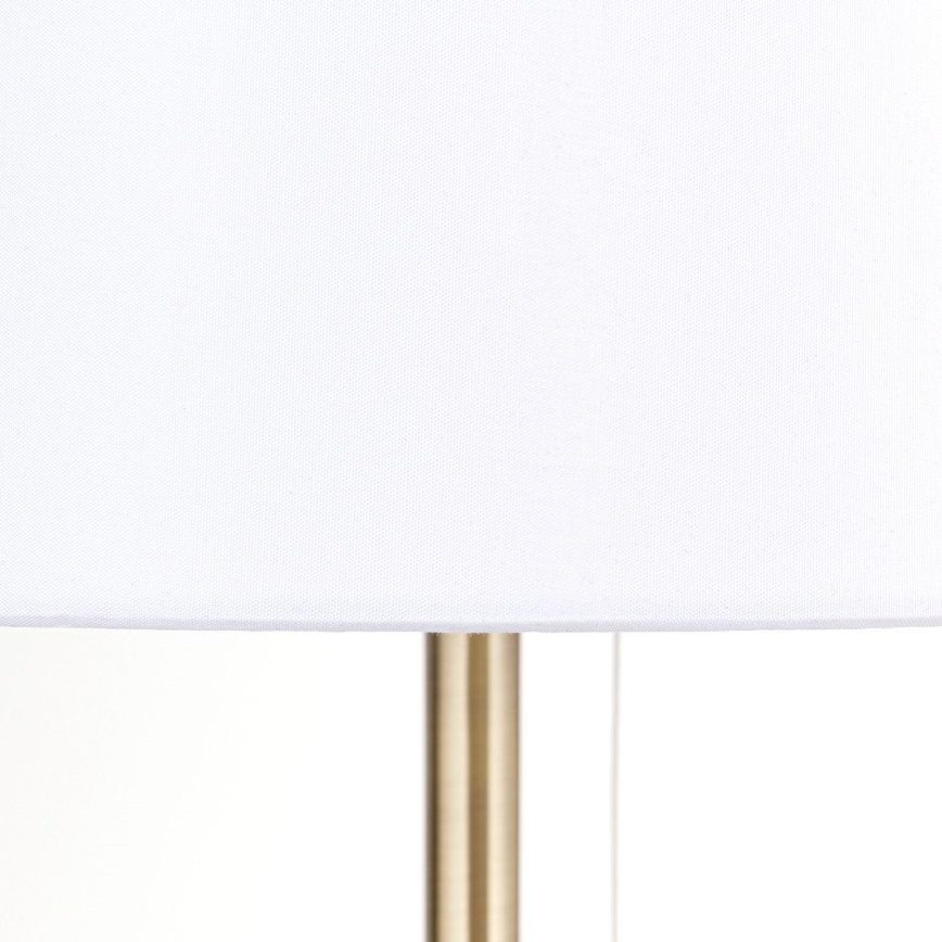 Pöytävalaisin USB-portilla LUDWIG 1xE27/40W/230V 50 cm valkoinen/kulta