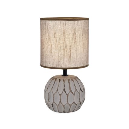 Pöytävalaisin PINIA 1xE14/25W/230V keramiikka beige/harmaa