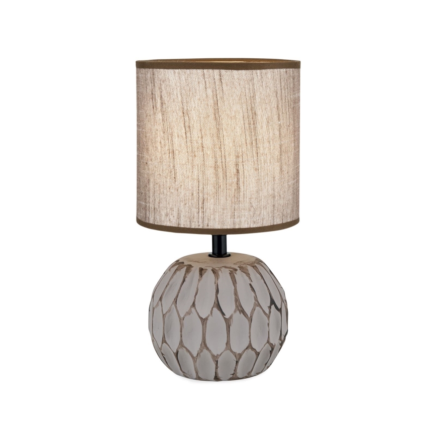 Pöytävalaisin PINIA 1xE14/25W/230V keramiikka beige/harmaa