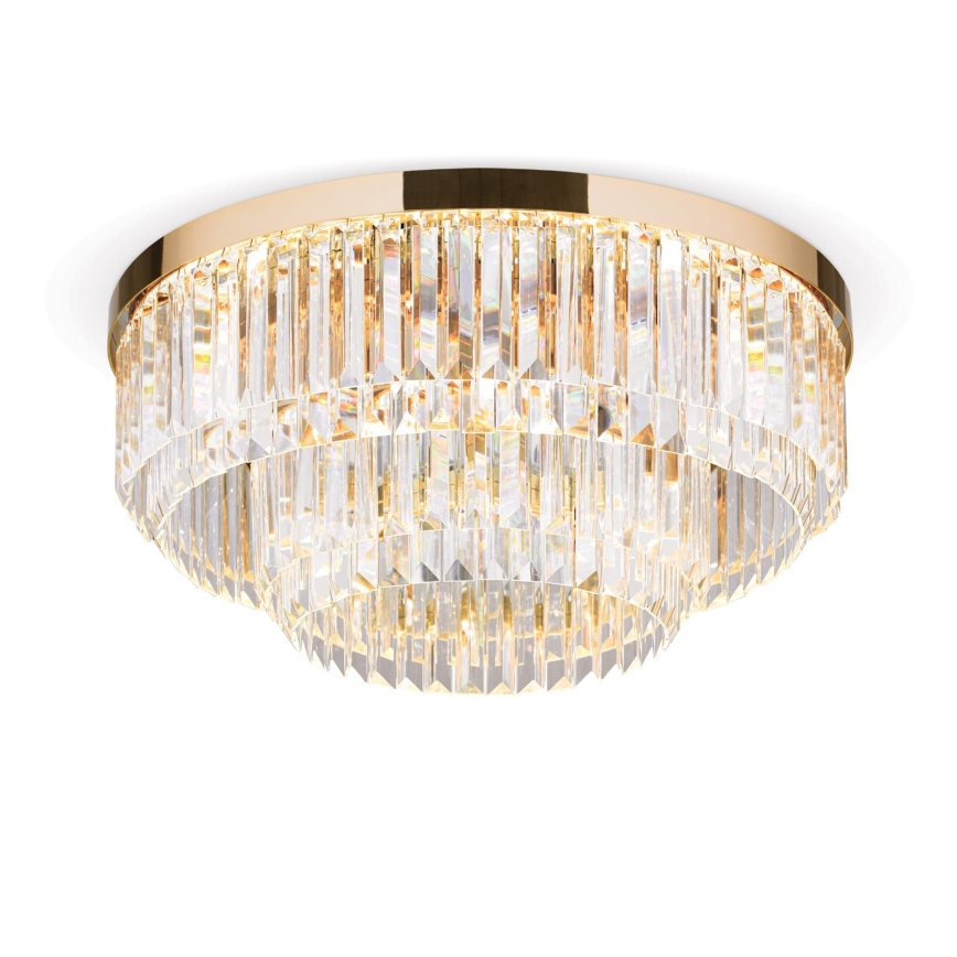 LED himmennettävä kristallikattoleuchte PRISM LED/80W/230V halkaisija 55 cm 24K kulta