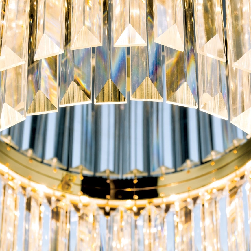 LED himmennettävä kristallikattoleuchte PRISM LED/80W/230V halkaisija 55 cm 24K kulta