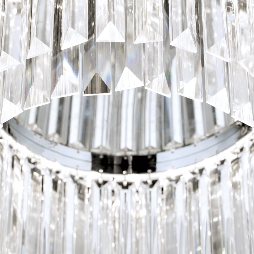 LED himmennettävä kristallikattoleuchte PRISM LED/80W/230V halkaisija 55 cm kiiltävä kromi