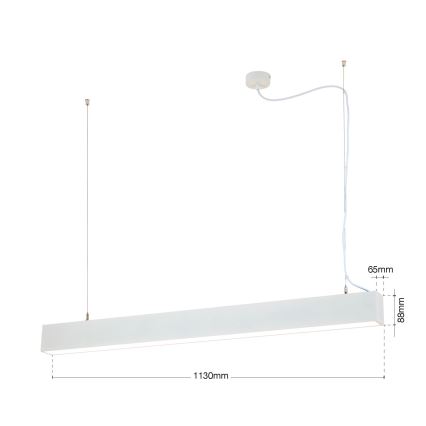 LED-katto-/riippuvalaisin 2-in-1 PALKKI LED/38W/230V 3000/4000/5000K valkoinen