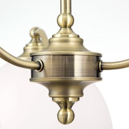 Kattokruunu ketjussa OLD LAMP 3xE27/40W/230V halkaisija 65 cm valkoinen/messinki
