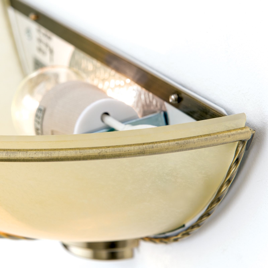 Seinävalaisin MAURO 1xE27/60W/230V pronssi