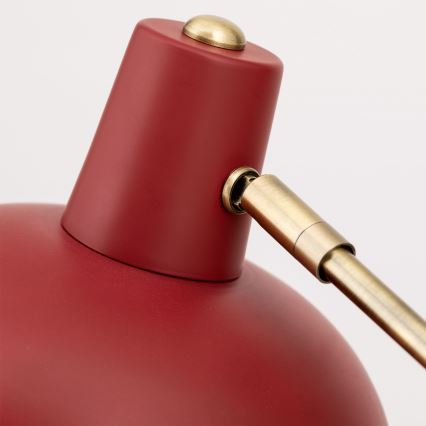 Pöytävalaisin FEDRA 1xE14/40W/230V punainen/messinki