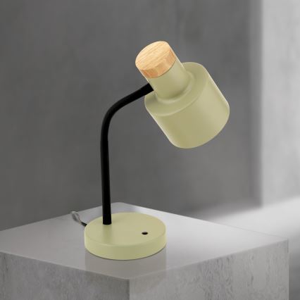 Pöytälamppu GILI 1xE27/40W/230V vihreä