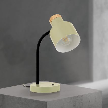 Pöytälamppu GILI 1xE27/40W/230V vihreä