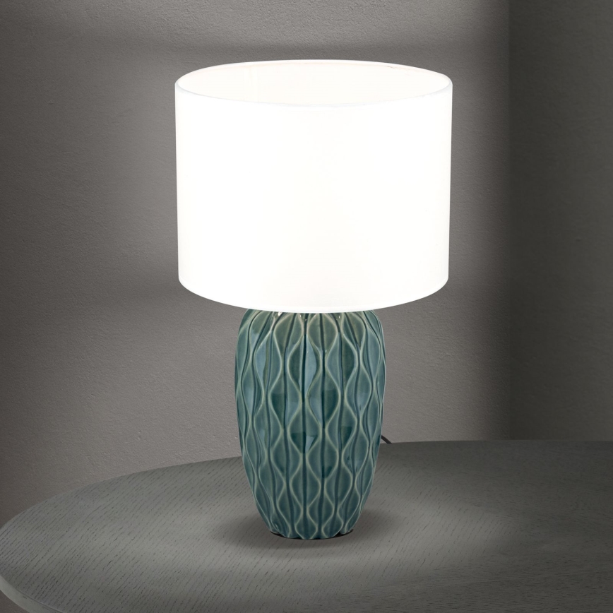 Pöytälamppu TORTUGA 1xE27/40W/230V vihreä/valkoinen