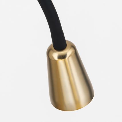 Säädettävä lattiavalaisin DOTTY 1xGU10/10W/230V musta/messinki