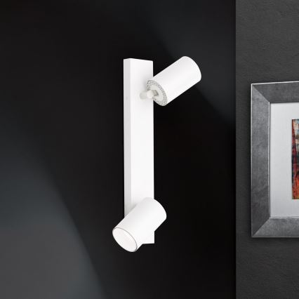 Seinävalaisin SEAN 2xGU10/13W/230V valkoinen