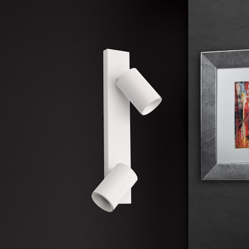 Seinävalaisin SEAN 2xGU10/13W/230V valkoinen