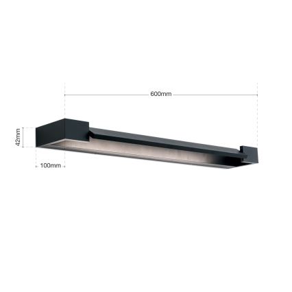 Kylpyhuoneen LED-peilivalo MARILYN LED/18W/230V 60 cm IP44 musta