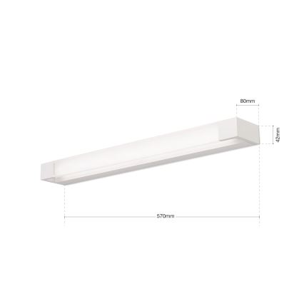 Kylpyhuoneen LED-peilivalo MARILYN LED/21W/230V 57 cm IP44 valkoinen
