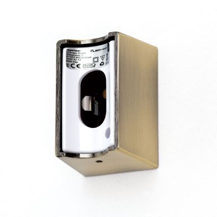 LED-seinävalaisin VISAGIST 1xS14d/8W/230V messinki