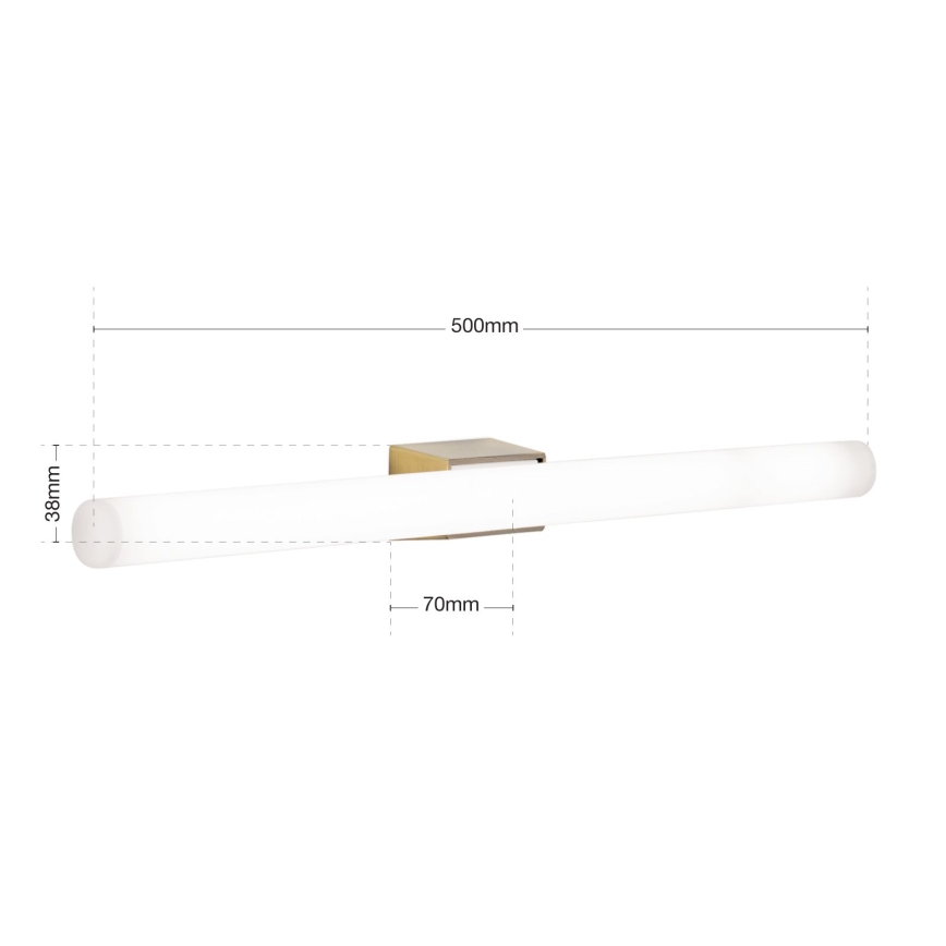 LED-seinävalaisin VISAGIST 1xS14d/8W/230V messinki