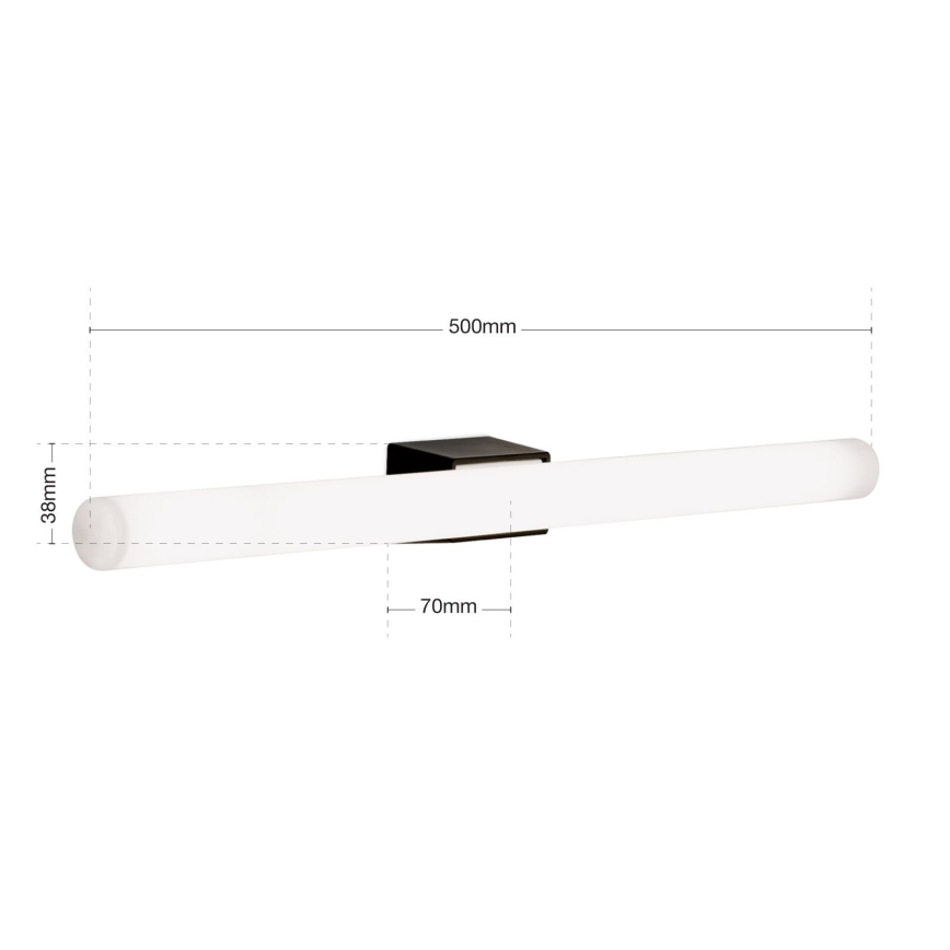 LED-seinävalaisin VISAGIST 1xS14d/8W/230V musta