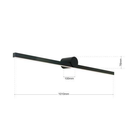 Kylpyhuoneen LED-peilivalo BEAUTY LED/24W/230V 101 cm IP54 musta