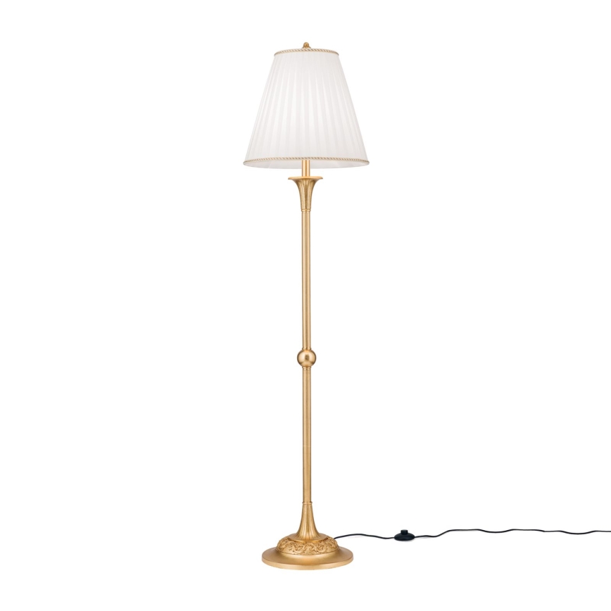 Lattialamppu FONSA 1xE27/60W/230V valkoinen/kulta