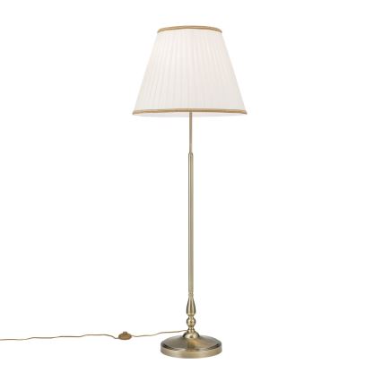Lattialamppu TONIA 2xE27/60W/230V 154 cm valkoinen/pronssi