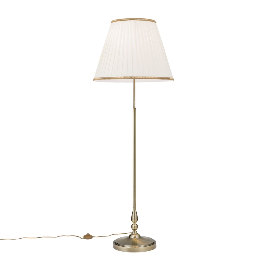 Lattialamppu TONIA 2xE27/60W/230V 154 cm valkoinen/pronssi