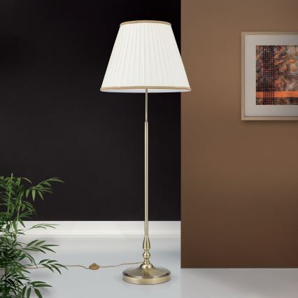 Lattialamppu TONIA 2xE27/60W/230V 154 cm valkoinen/pronssi
