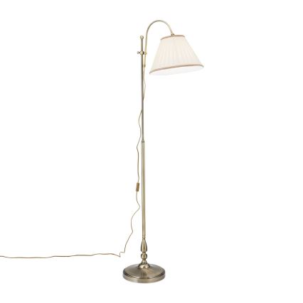 Lattialamppu TONIA 1xE27/60W/230V 183 cm valkoinen/pronssi