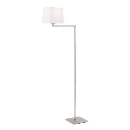 Lattialamppu CARLTON 1xE27/40W/230V valkoinen/mattakromi