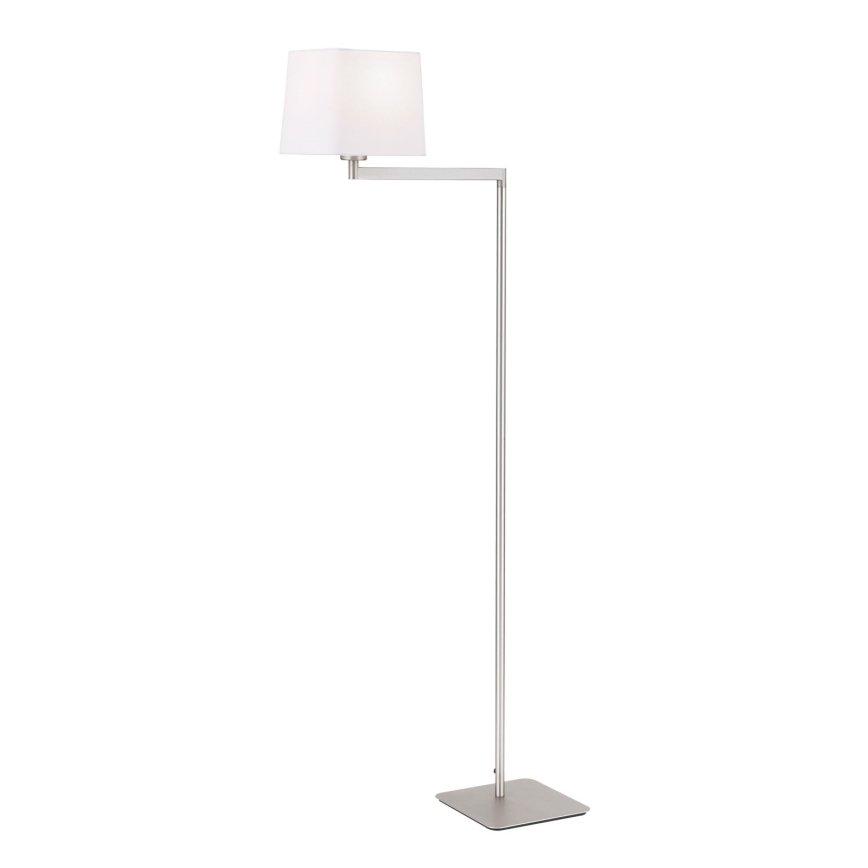 Lattialamppu CARLTON 1xE27/40W/230V valkoinen/mattakromi