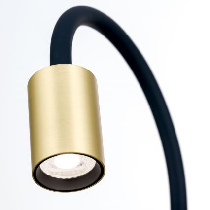 LED Joustava pöytävalaisin klipsillä KURT LED/5W/230V kulta