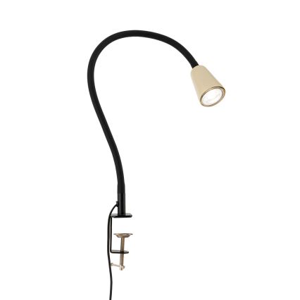 Säädettävä pöytävalaisin klipsillä DOTTY 1xGU10/10W/230V beige/musta