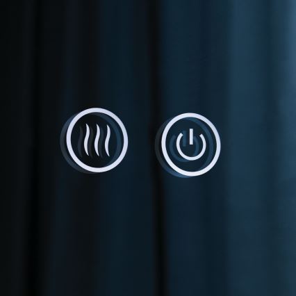 LED-kylpyhuoneen seinäpeili lämmityselementillä ja taustavalolla FOCUS LED/27W/230V 3000/4200/6000K Ø 80 cm IP44