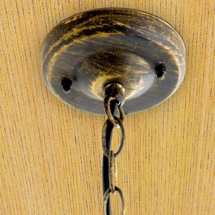 Ulkokäyttöinen riippuvalaisin TAVERNA 1xE27/60W/230V IP23 pronssi/patina