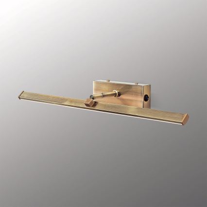 LED-kuvavalo PUBLIO LED/10W/230V 50 cm kulta/patina