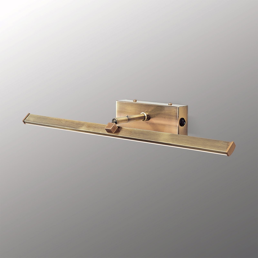 LED-kuvavalo PUBLIO LED/10W/230V 50 cm kulta/patina