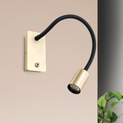 LED Joustava seinä pieni lamppu KURT LED/5W/230V kulta