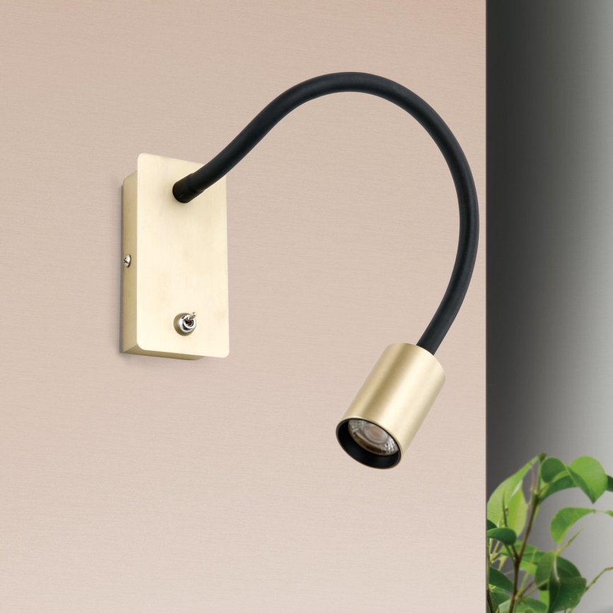 LED Joustava seinä pieni lamppu KURT LED/5W/230V kulta