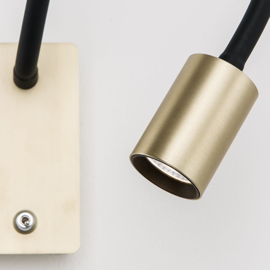 LED Joustava seinä pieni lamppu KURT LED/5W/230V kulta
