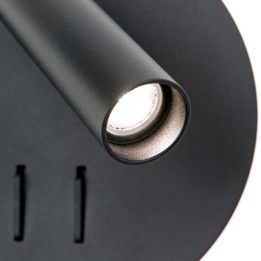 LED-seinävalaisin LENNY LED/6W/230V + LED/3W musta
