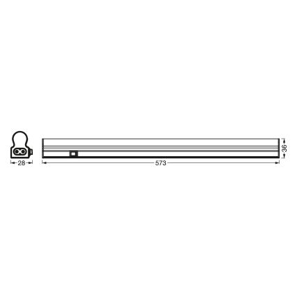 Osram - liiketunnistimella varustettu alakaapin LED-valaisin BATTEN LED/4W/230V 3000K 60 cm valkoinen