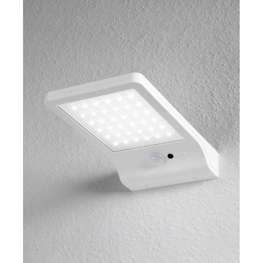 Osram - LED-aurinkokäyttöinen seinävalaisin tunnistimella DOORLED LED/3W/3,3V 2000 mAh IP44 valkoinen