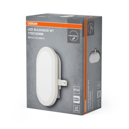 Osram - BULKHEAD LED ulkoseinävalaisin 6W/230V IP54 valkoinen