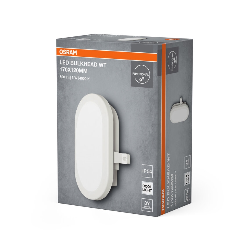 Osram - BULKHEAD LED ulkoseinävalaisin 6W/230V IP54 valkoinen